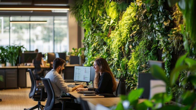 Les avantages de la végétalisation d’espaces professionnels pour le bien-être au travail