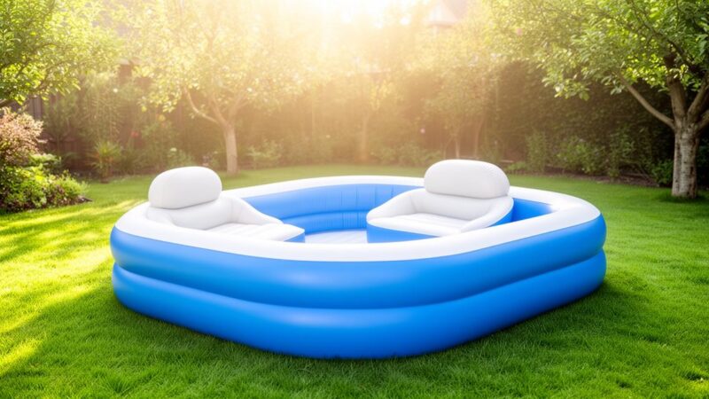 Les 3 meilleures piscines gonflables avec siège : notre sélection de modèles pour un été réussi