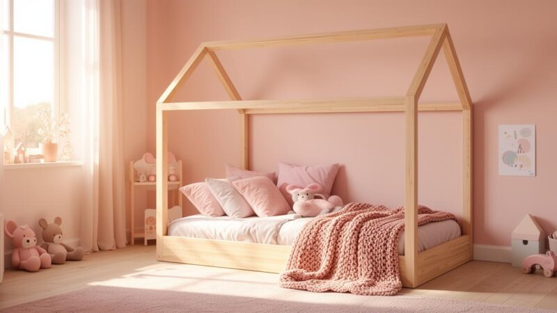 Lit original pour chambre de fille : nos coups de cœur en bois naturel