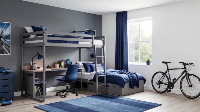 Ambiance gaming dans une Chambre ado garcon : 30 idees et inspirations tendance avec des bandes LED